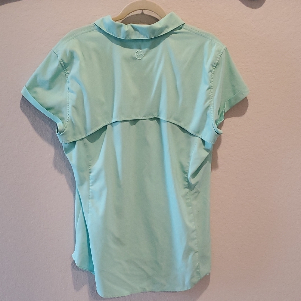 Magellan Outdoors Light Green Button-Down Shirt - Picture 5 of 6